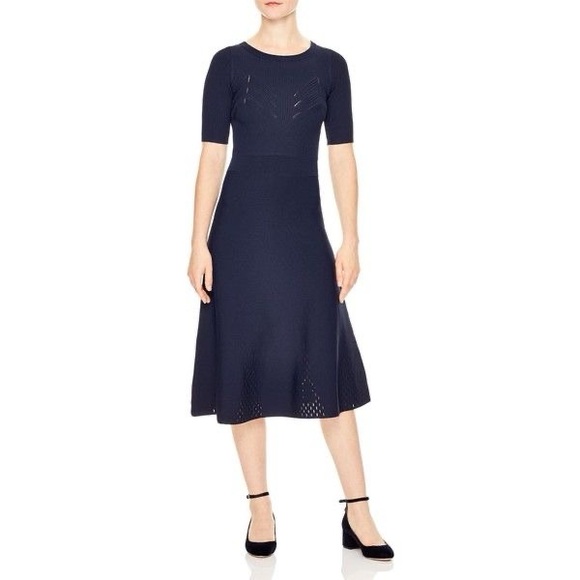 SANDRO Brunella Dress in Navy Blue - 2/4 - Picture 11 of 16